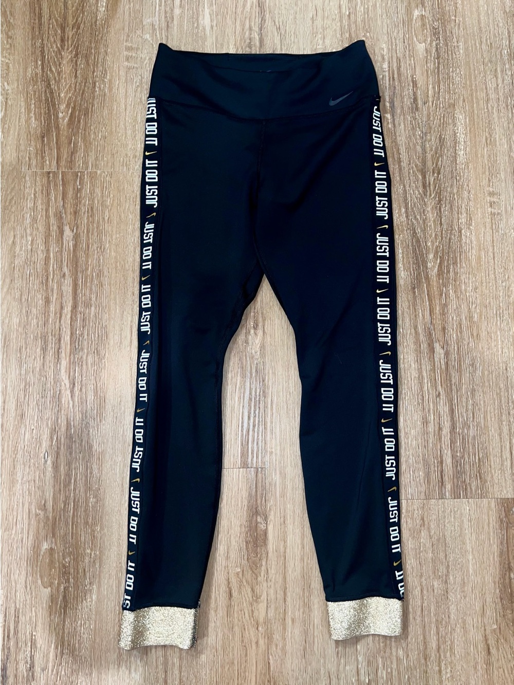 Nike | Nike Black Leggings with 'Just Do It' Side Logo